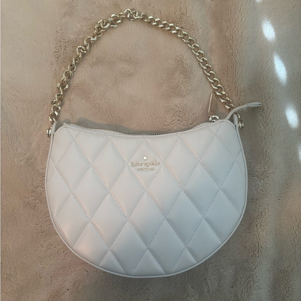 Kate Spade Cream Quilted Hand/Shoulder bag